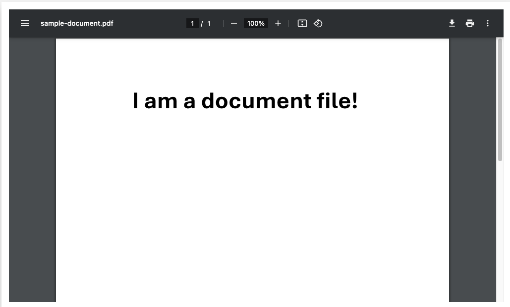 sample document render